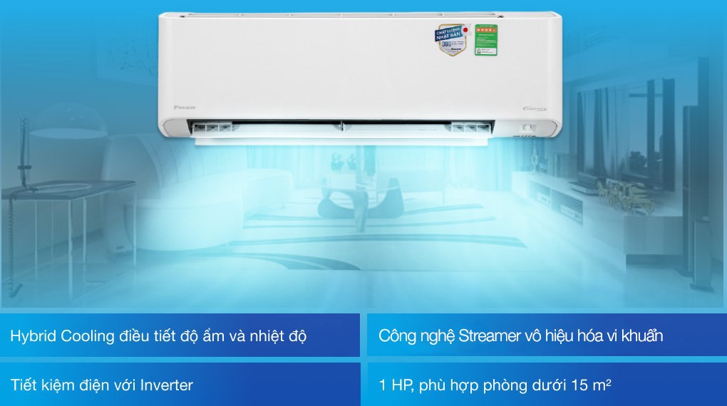 Máy lạnh DAIKIN Inverter 1 HP FTKF25-XVMV